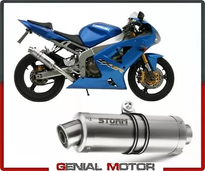 Exhaust Storm By Mivv Muffler Gp Steel For Kawasaki Zx-6 R 636 2003 > 2004 • $185.74